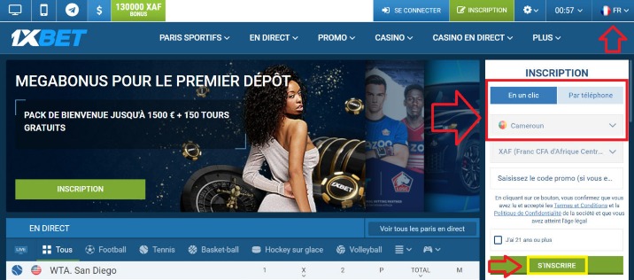 1xbet cameroun